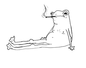 Ernie the smoking frog